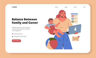 Women Midlife Crisis. Flat Vector Illustration