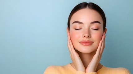 Relaxing beauty routine indoor space portrait photography calm environment close-up view skincare concept