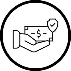 Cash Secured Financing icon single vector illustration