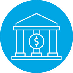 Bank icon single vector illustration