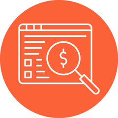 Financial Analysis icon single vector illustration