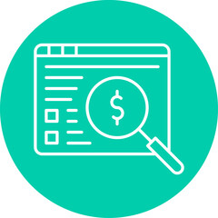 Financial Analysis icon single vector illustration