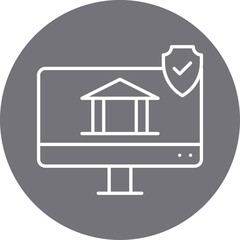 Online Banking Security icon single vector illustration