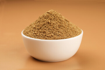 Indian spices, Coriander Powder or Dhaniya Powder with Coriander seeds ingredient for Indian cooking