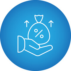 Finance Interest icon single vector illustration