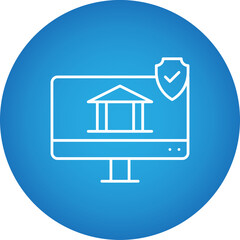 Online Banking Security icon single vector illustration