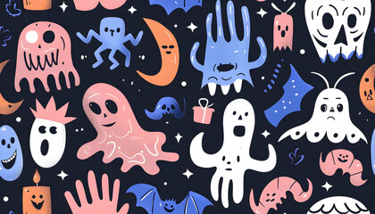 Spooky Halloween Illustration Background