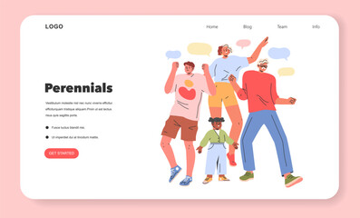 Perennials. Flat Vector Illustration