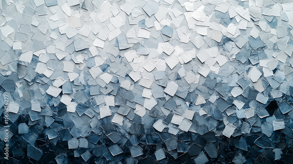 Poster abstract blue mosaic: a captivating abstract art photograph. the image is composed of a mosaic of bl