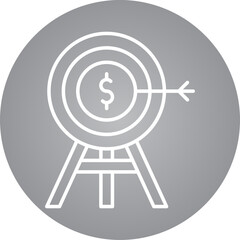 Financial Target icon single vector illustration