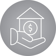 Home Loan icon single vector illustration
