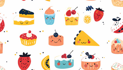 Cute Cartoon Sweets Illustration