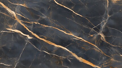 Black Marble Texture With Golden Veins