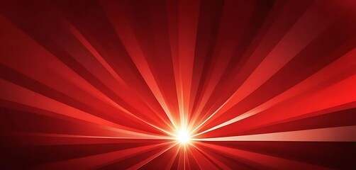 Fototapeta premium Radiant Red Light Rays Burst Background Design