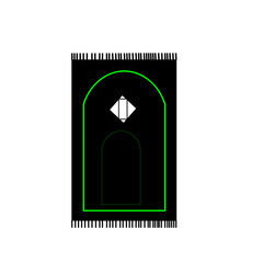 prayer mat silhouette icon design template