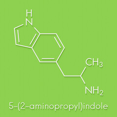5-IT designer drug molecule. Skeletal formula.