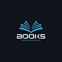 technology book logo design, Pixel Book Logo, Online learning Logo template