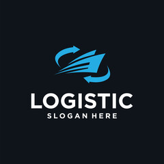 Logistics logo illustration with the latest concept, goods delivery company logo design