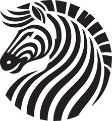 Zebra vector illustration black and white