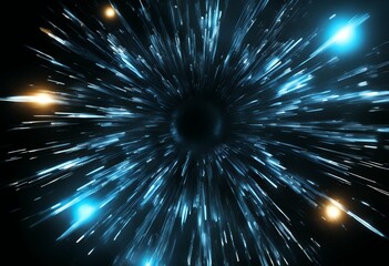 blue blueish digital sunburst le black background glowing celestial explosion set dynamic