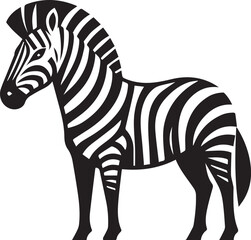 Zebra vector illustration black and white