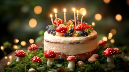 Enchanted Mushroom Cake: A Whimsical Birthday Treat
