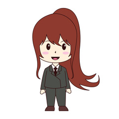 Illustration of Cute Businesswoman Character