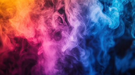 Obraz premium Abstract Colorful Smoke Swirls: A Vivid Visual Symphony