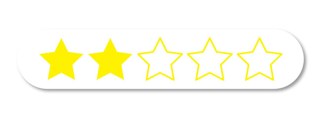 rating two star element transparent background