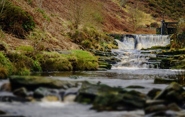waterfall in the mountains