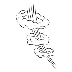 wind effect comic art element transparent background