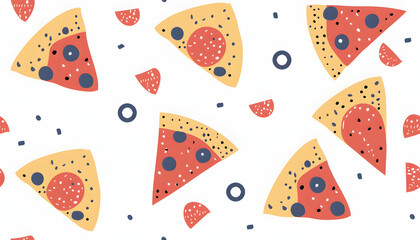 Pizza Slice Illustration Background