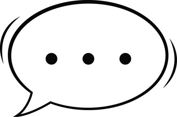 speech bubble symbol chat message icon line art vector for apps and website