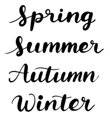 四季の英語の手書き文字