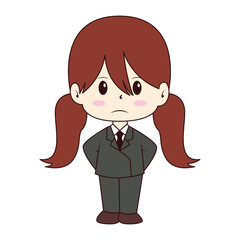 Illustration of Cute Businesswoman Character