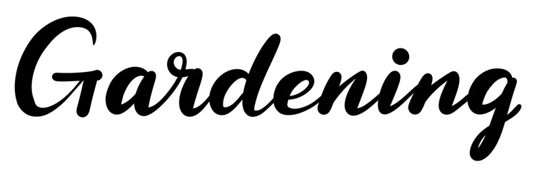 ガーデニングの手書き文字（英語）