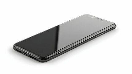 A sleek modern smartphone with a glossy black finish, ideal for showcasing mobile technology trends.
