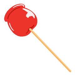 りんご飴のイラスト