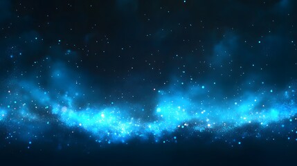 Abstract Blue Glowing Particle Background Image
