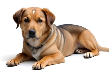 Obraz premium Dog on white background, dog image, pet