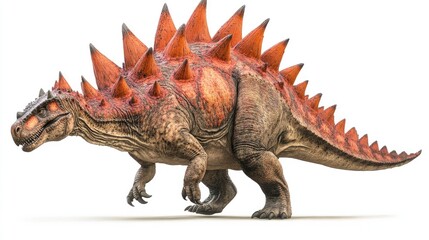A stylized depiction of a spiked dinosaur-like creature walking on all fours.