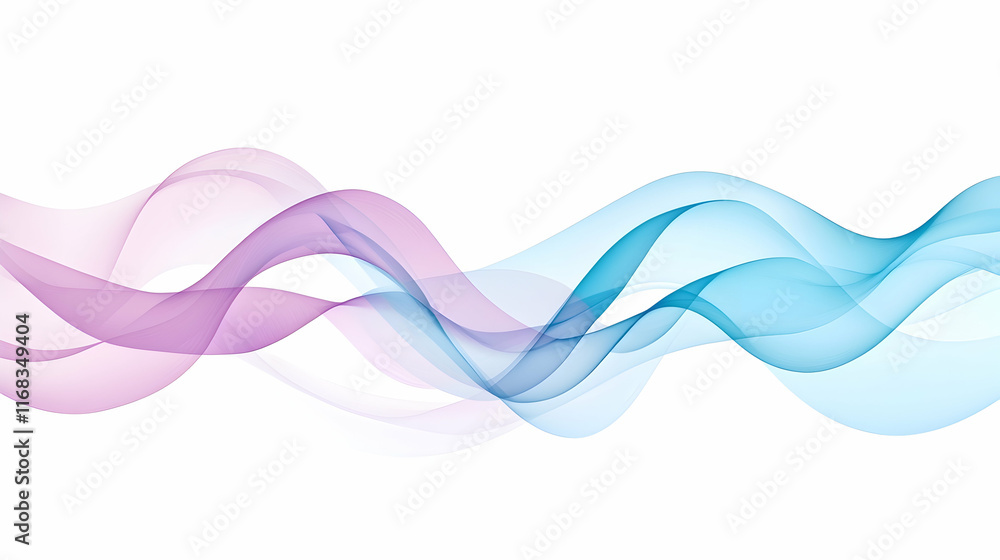 Poster abstract blue purple waves flowing background design for website header.