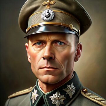 Realistic Portrait of Erwin Rommel