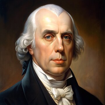 Realistic Portrait of James Madison