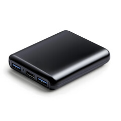 Compact Black Power Bank for Tech Promotions and Travel
