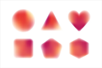 hot red gradation shape object