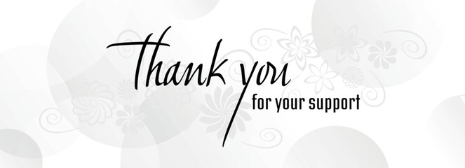 Thank you for your support card	
