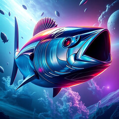 Obraz premium tuna fish in the water.