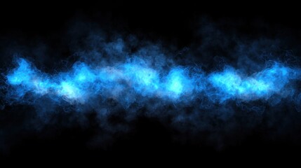 Fototapeta premium Abstract Blue Nebula: Celestial Energy Flow