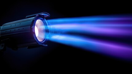Powerful Blue and Purple Stage Light Beam